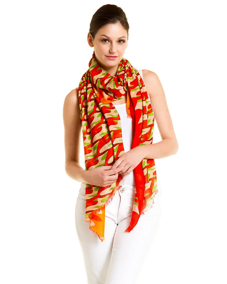 Colorblock Printed Wrap