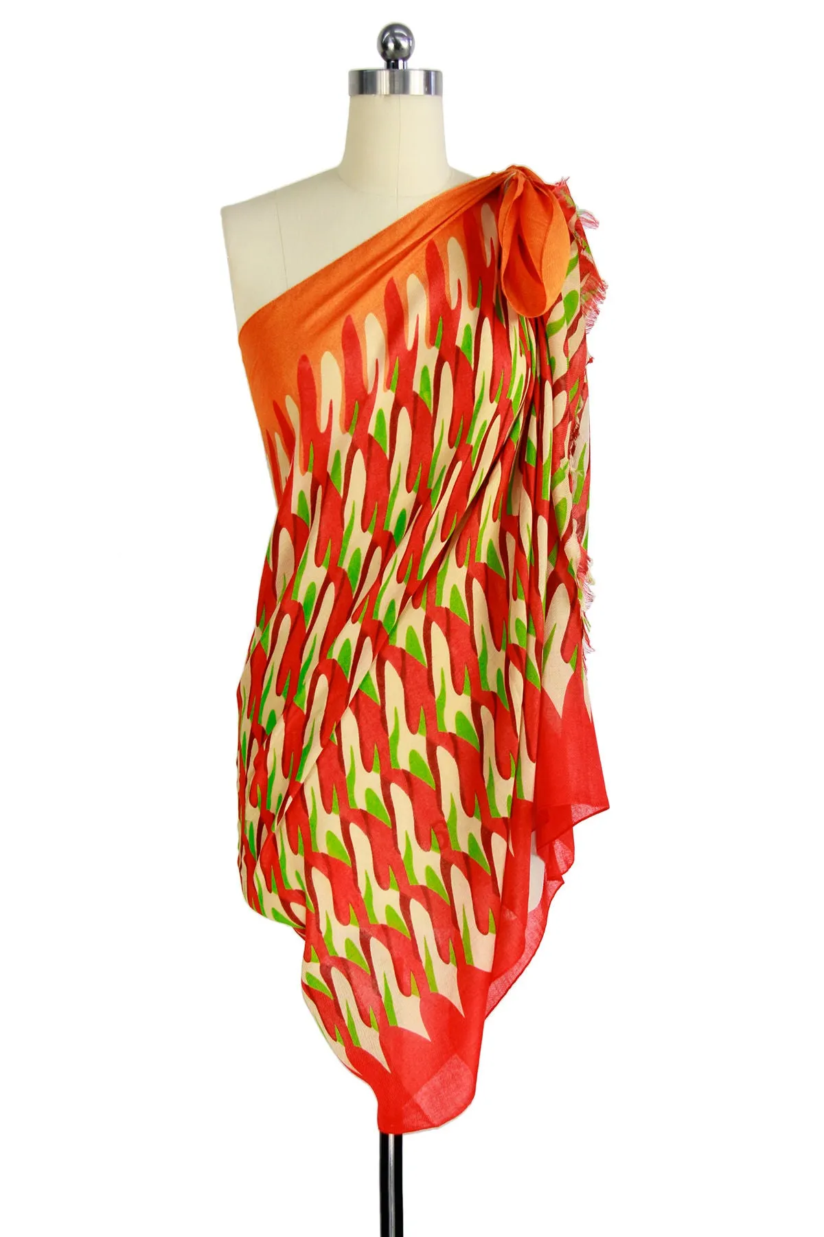 Colorblock Printed Wrap