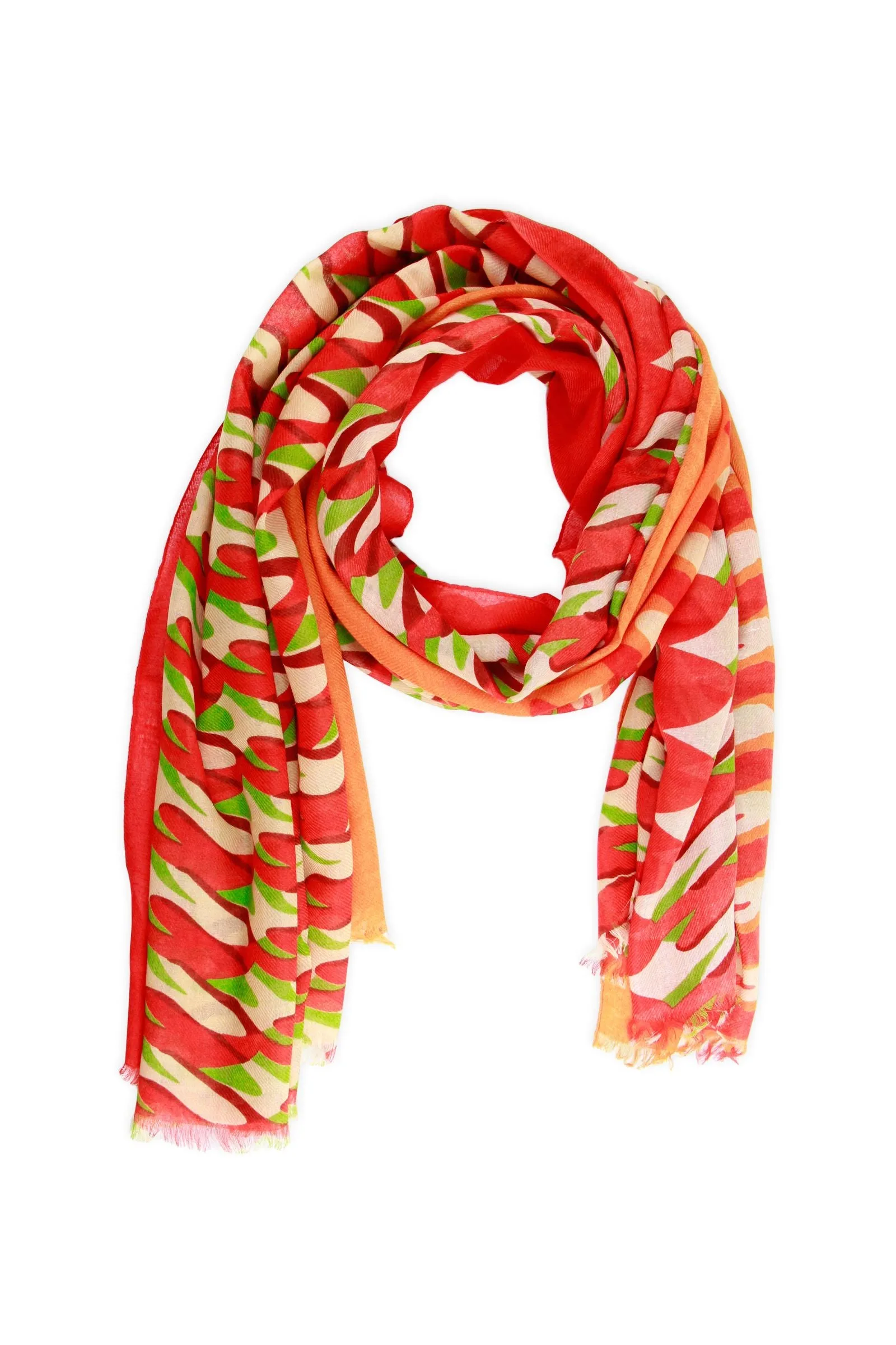 Colorblock Printed Wrap