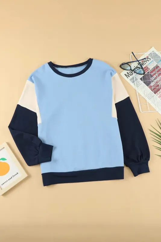 Colorblock Pullover Sweatshirt