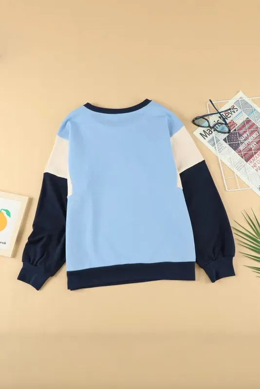 Colorblock Pullover Sweatshirt