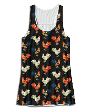 Colorful Chicken Racerback Tank Top