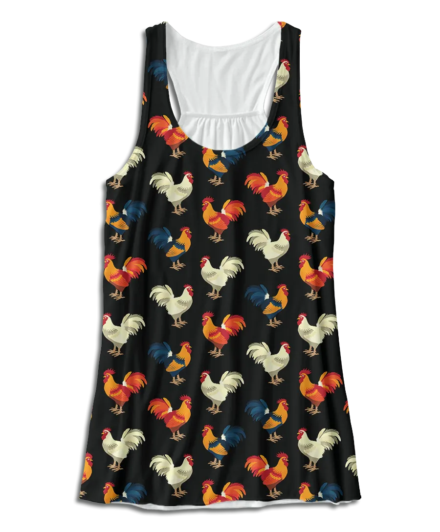 Colorful Chicken Racerback Tank Top