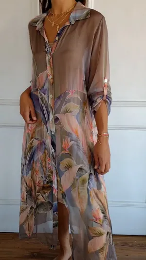 Comfy printed see-through dress