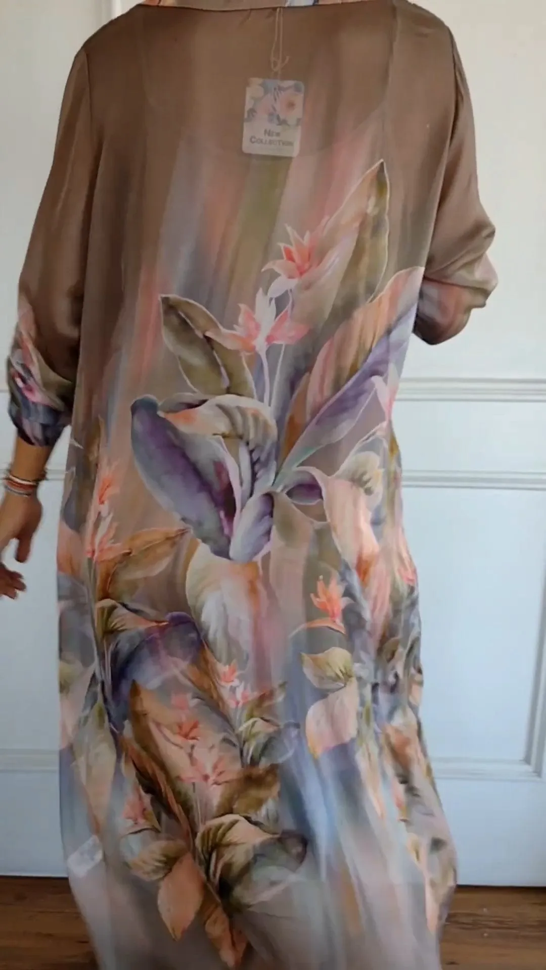 Comfy printed see-through dress