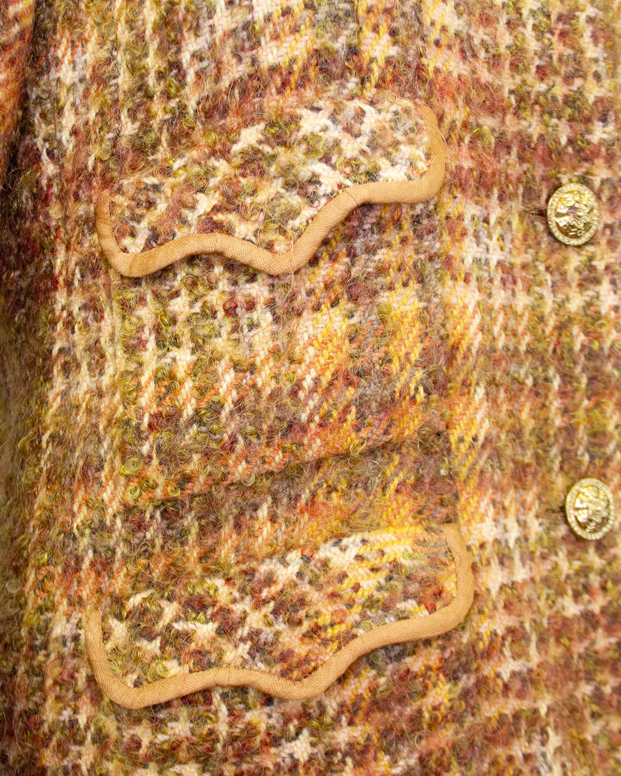 Copper Tweed Jacket and Dress Ensemble