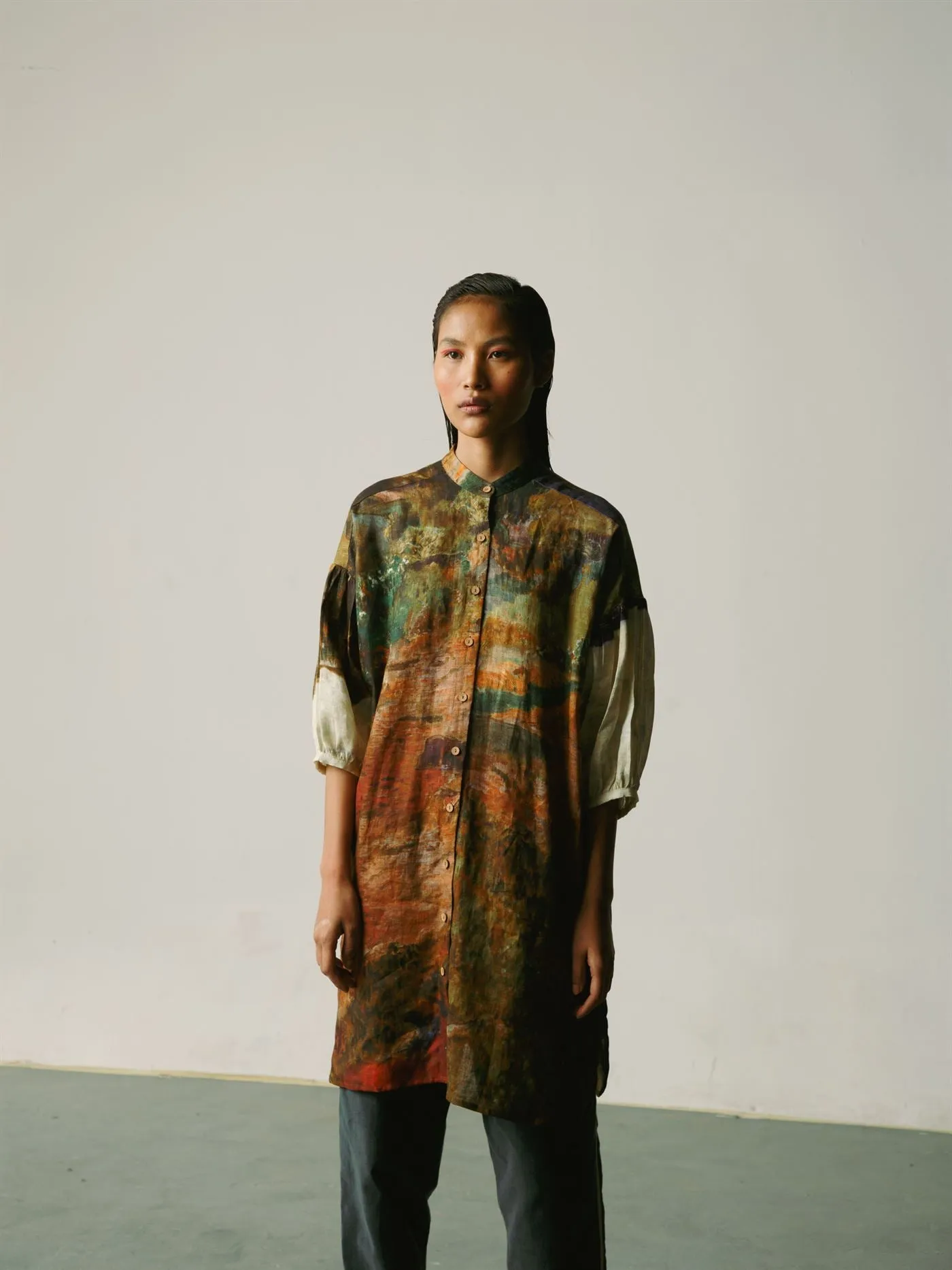 CORD   I   Milano Oracel Tunic Tunic Linen Mosaic Print  W21-ORCT-MSP