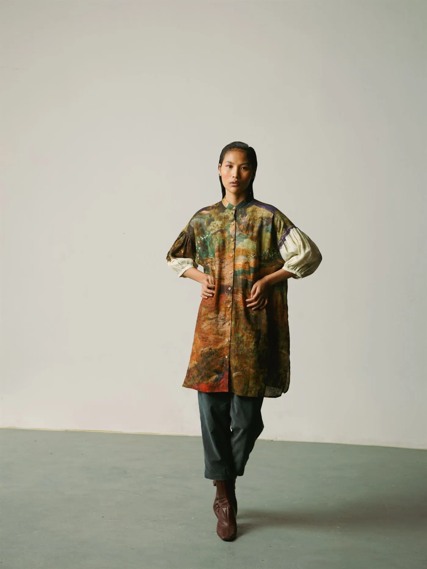CORD   I   Milano Oracel Tunic Tunic Linen Mosaic Print  W21-ORCT-MSP