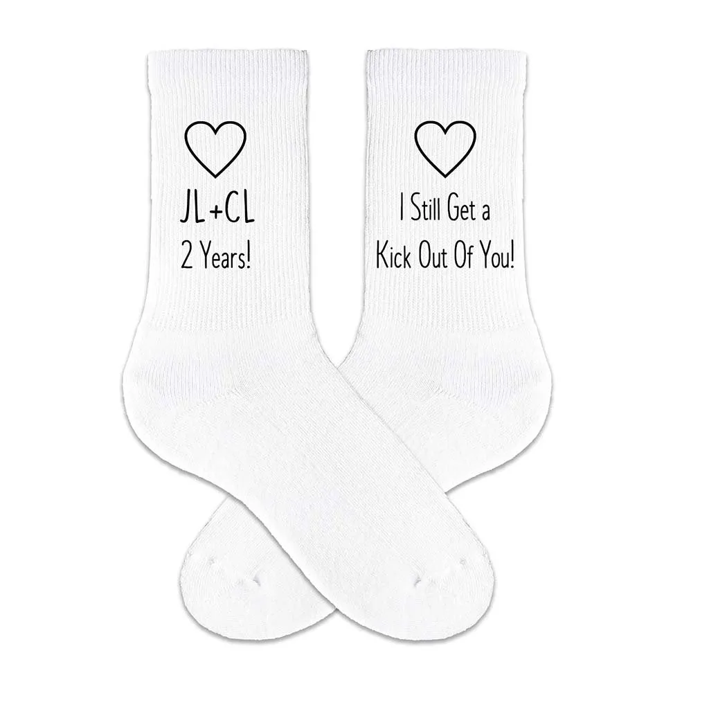 Cotton Anniversary Gift for Her = 2 Year Anniversary Socks