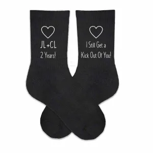 Cotton Anniversary Gift for Her = 2 Year Anniversary Socks