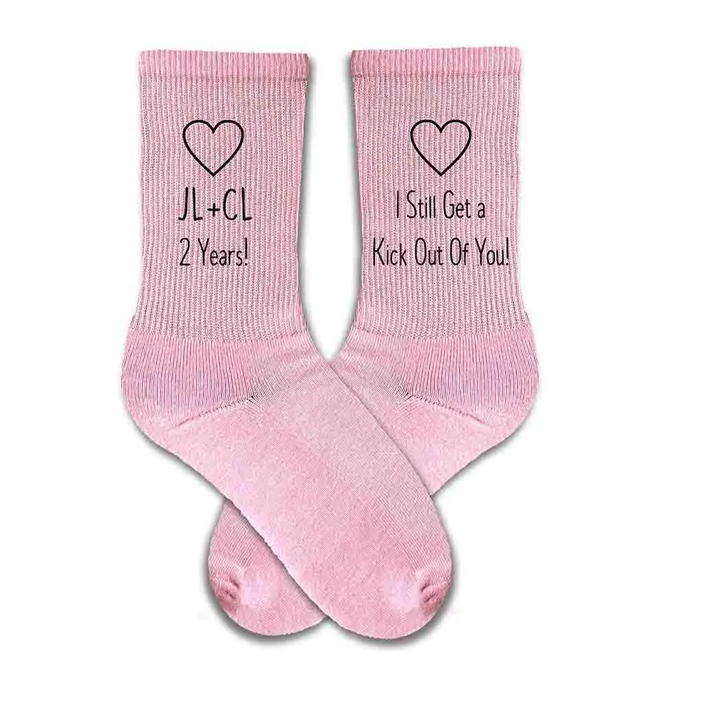Cotton Anniversary Gift for Her = 2 Year Anniversary Socks