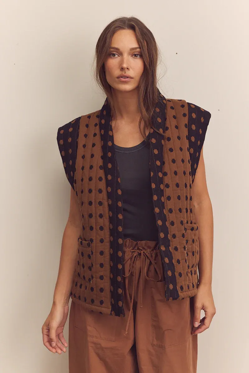 Cotton Quilted Vest | Amente