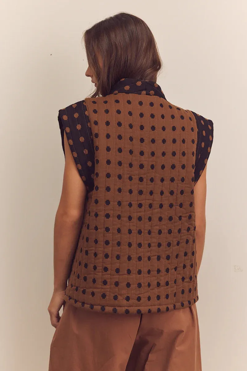 Cotton Quilted Vest | Amente