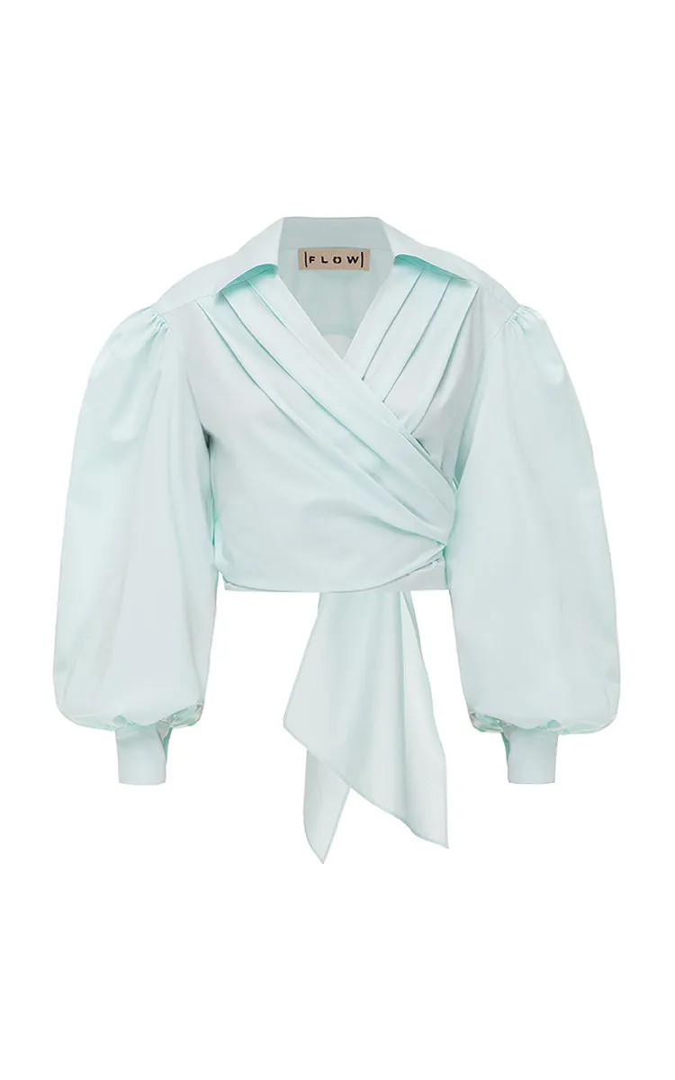 Cotton wrap shirt