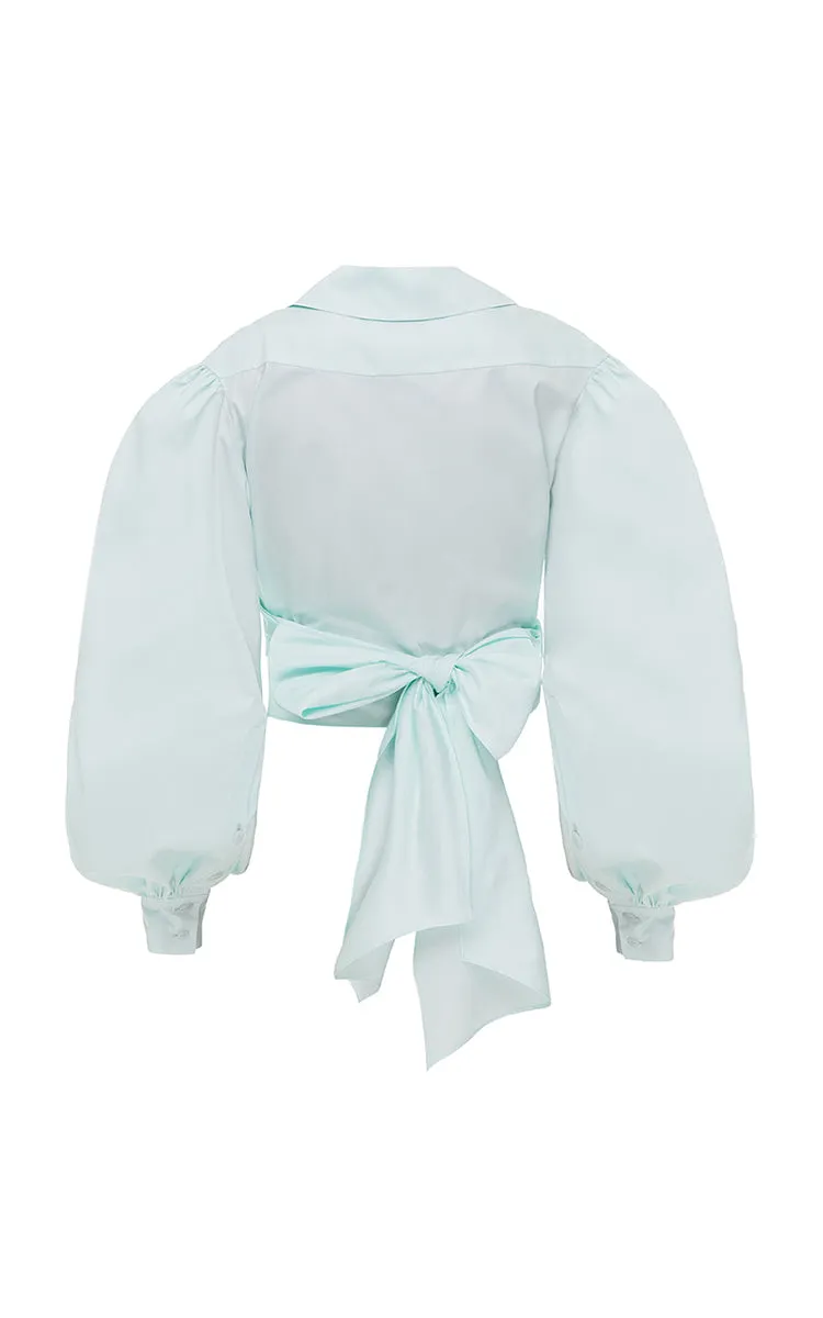 Cotton wrap shirt