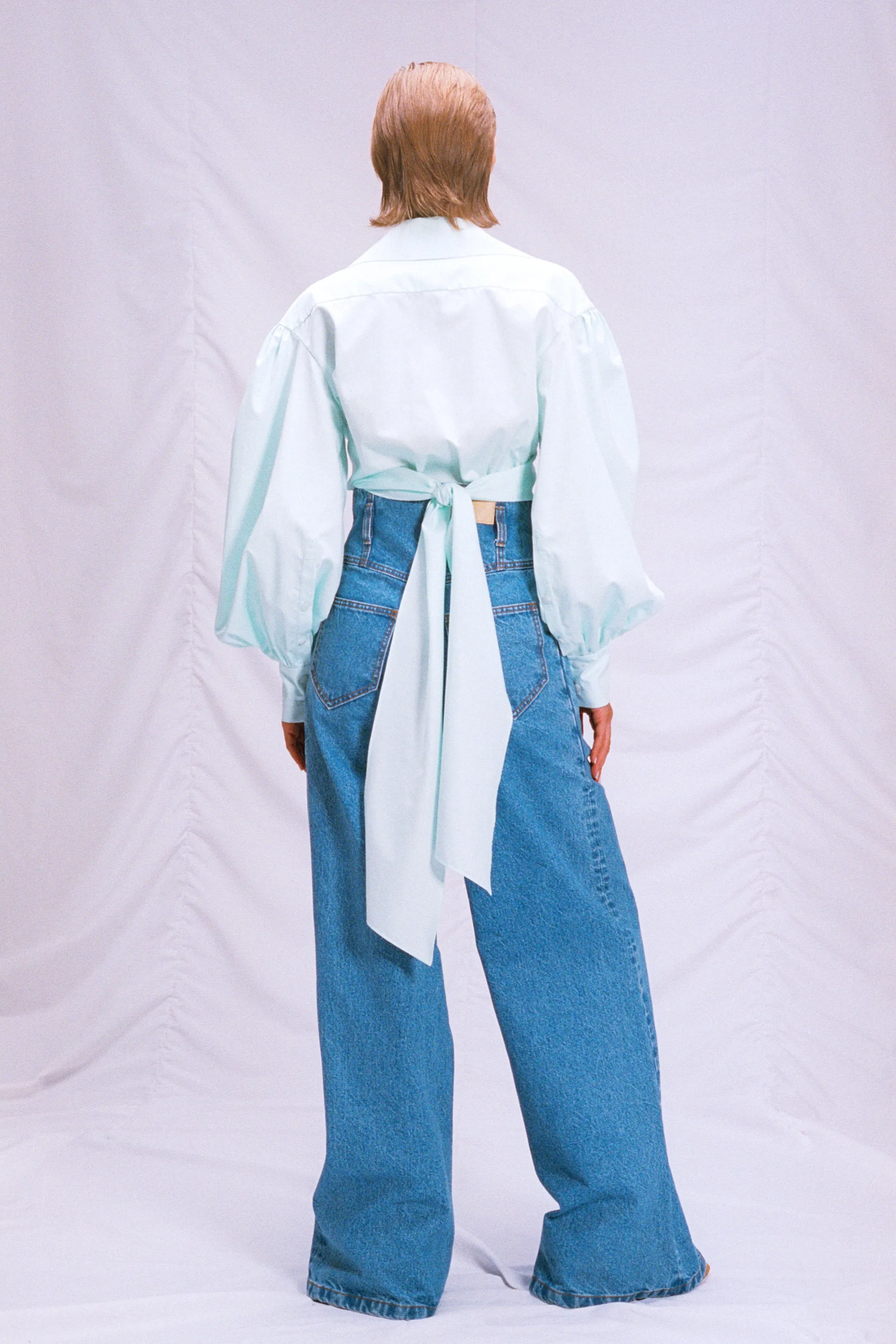 Cotton wrap shirt