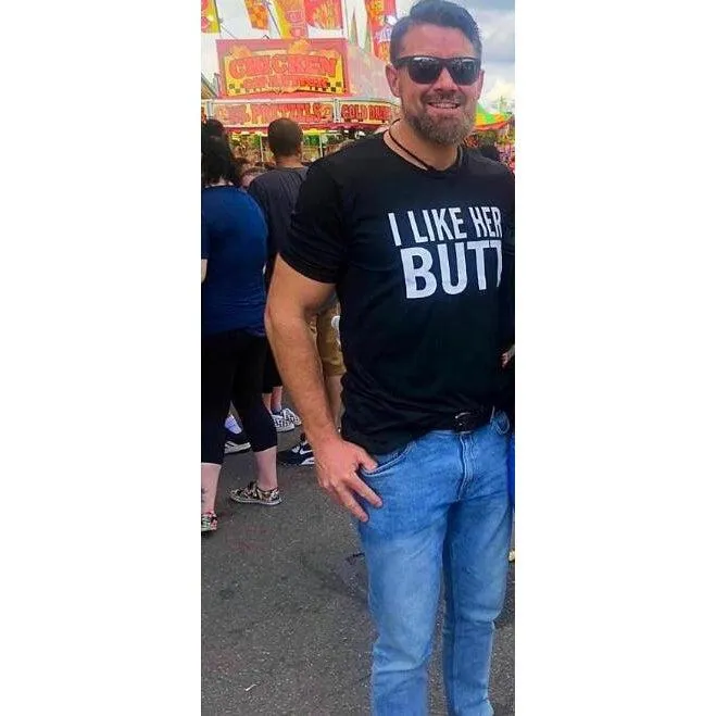 Couple Matching T-shirt Funny BEARD BUTT