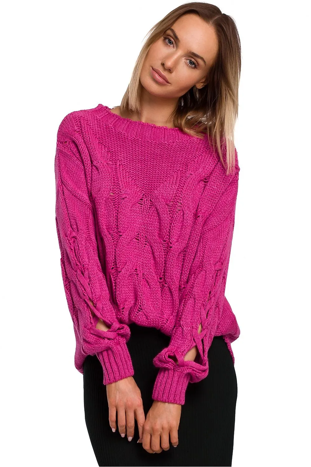 Cracked Sleeve Luxe Oversized Sweater