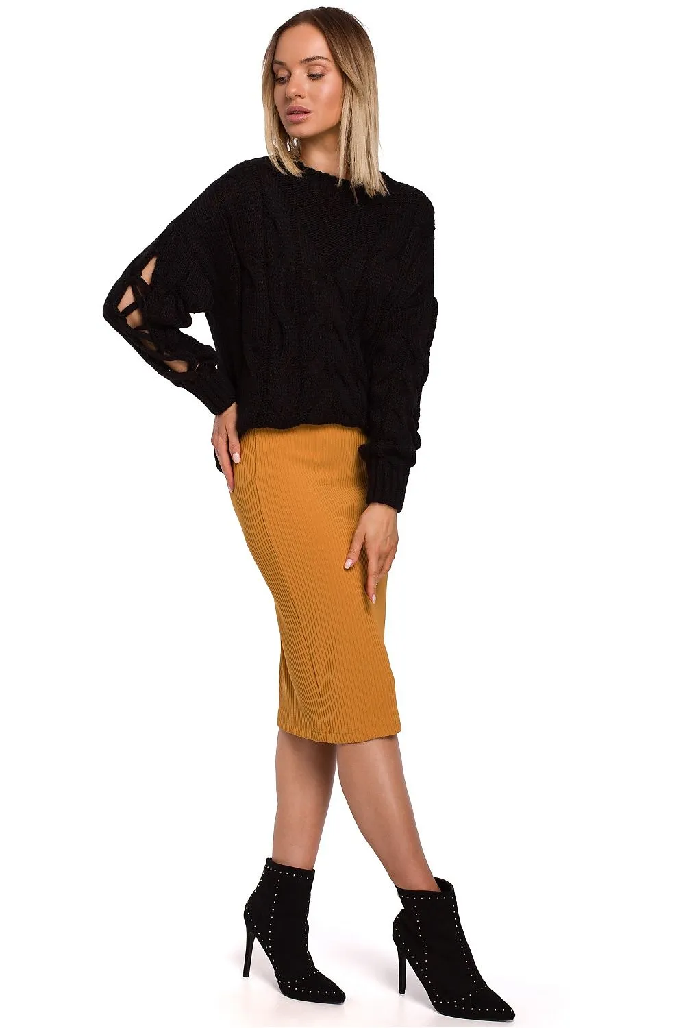 Cracked Sleeve Luxe Oversized Sweater