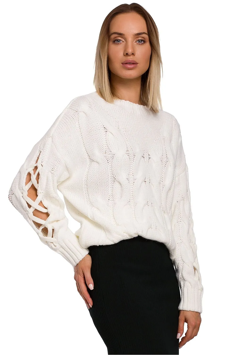 Cracked Sleeve Luxe Oversized Sweater
