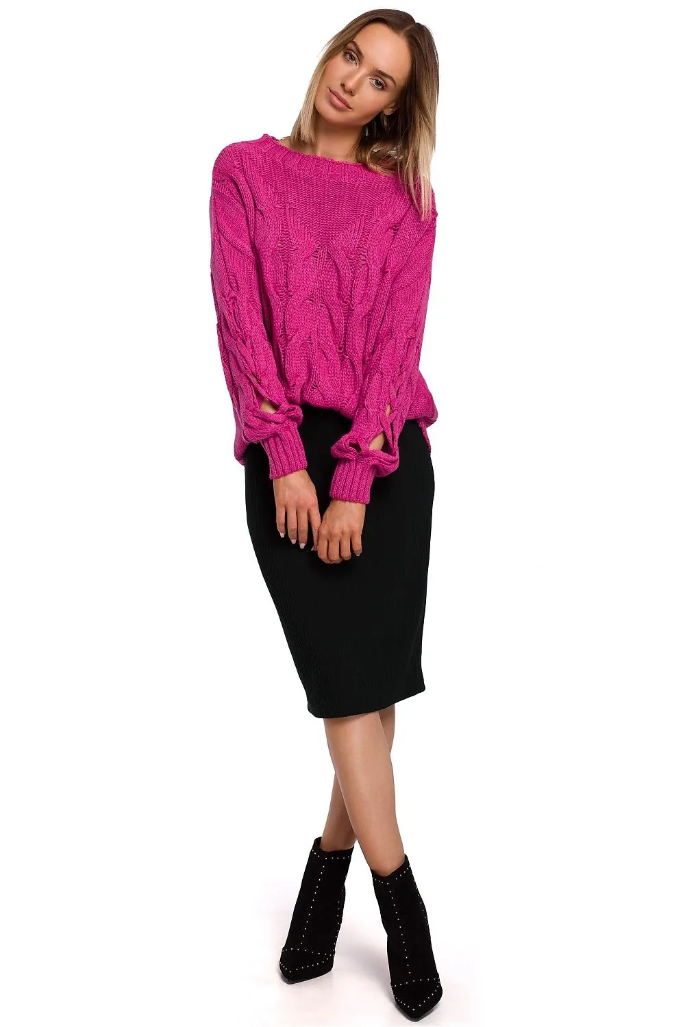Cracked Sleeve Luxe Oversized Sweater