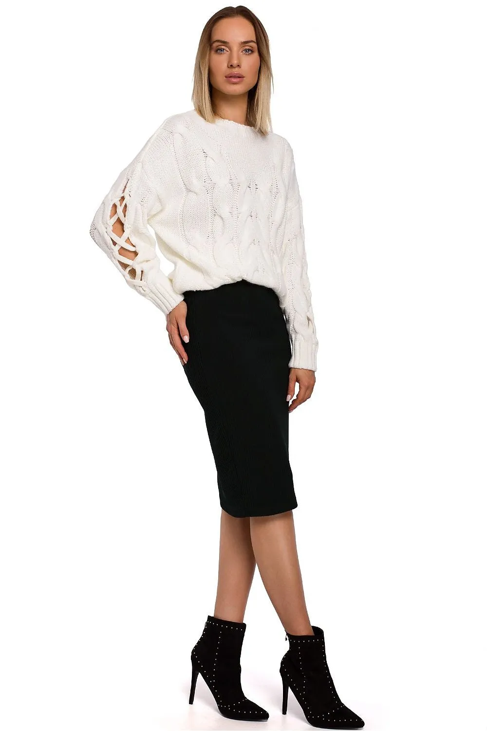 Cracked Sleeve Luxe Oversized Sweater