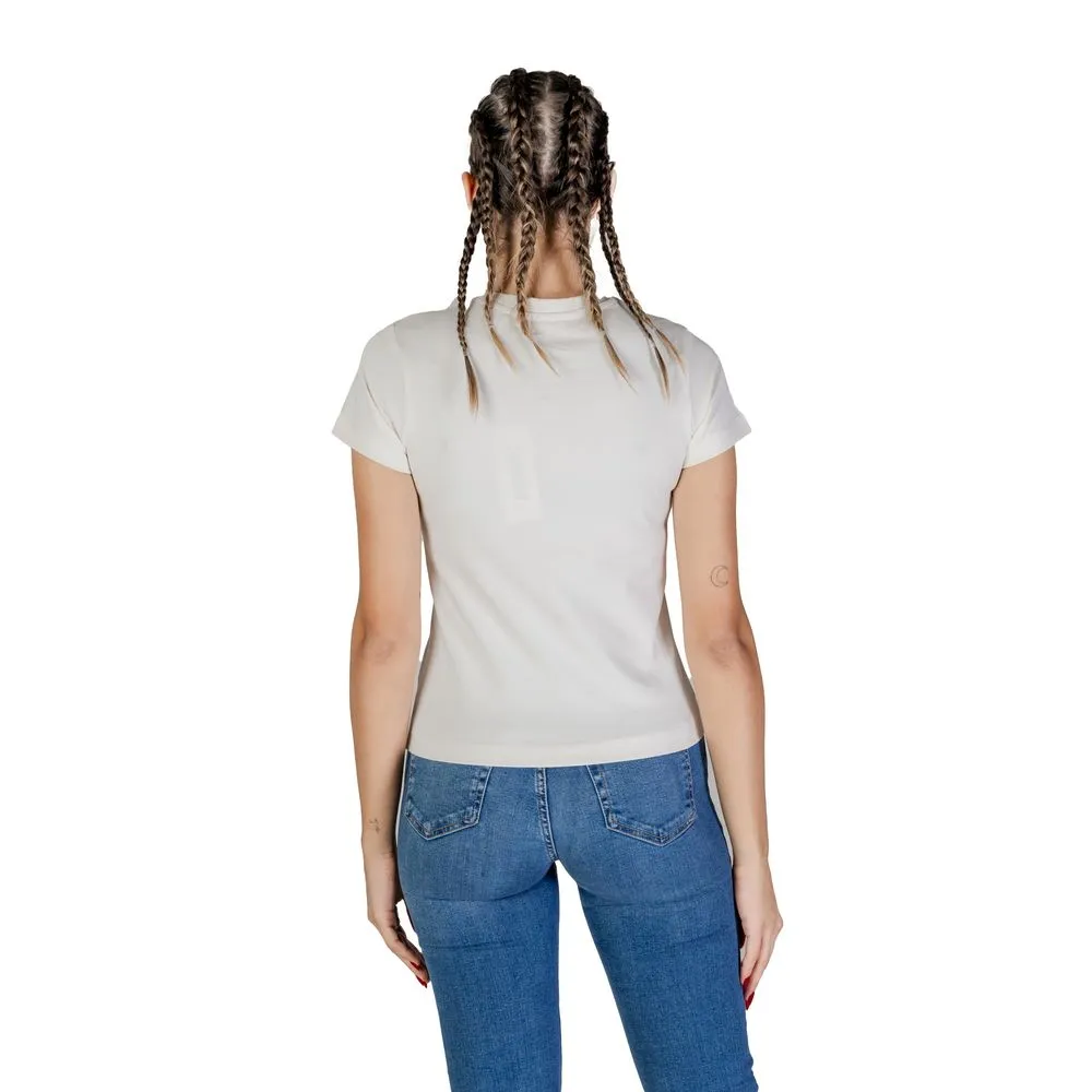 Cream Cotton Tops & T-Shirt