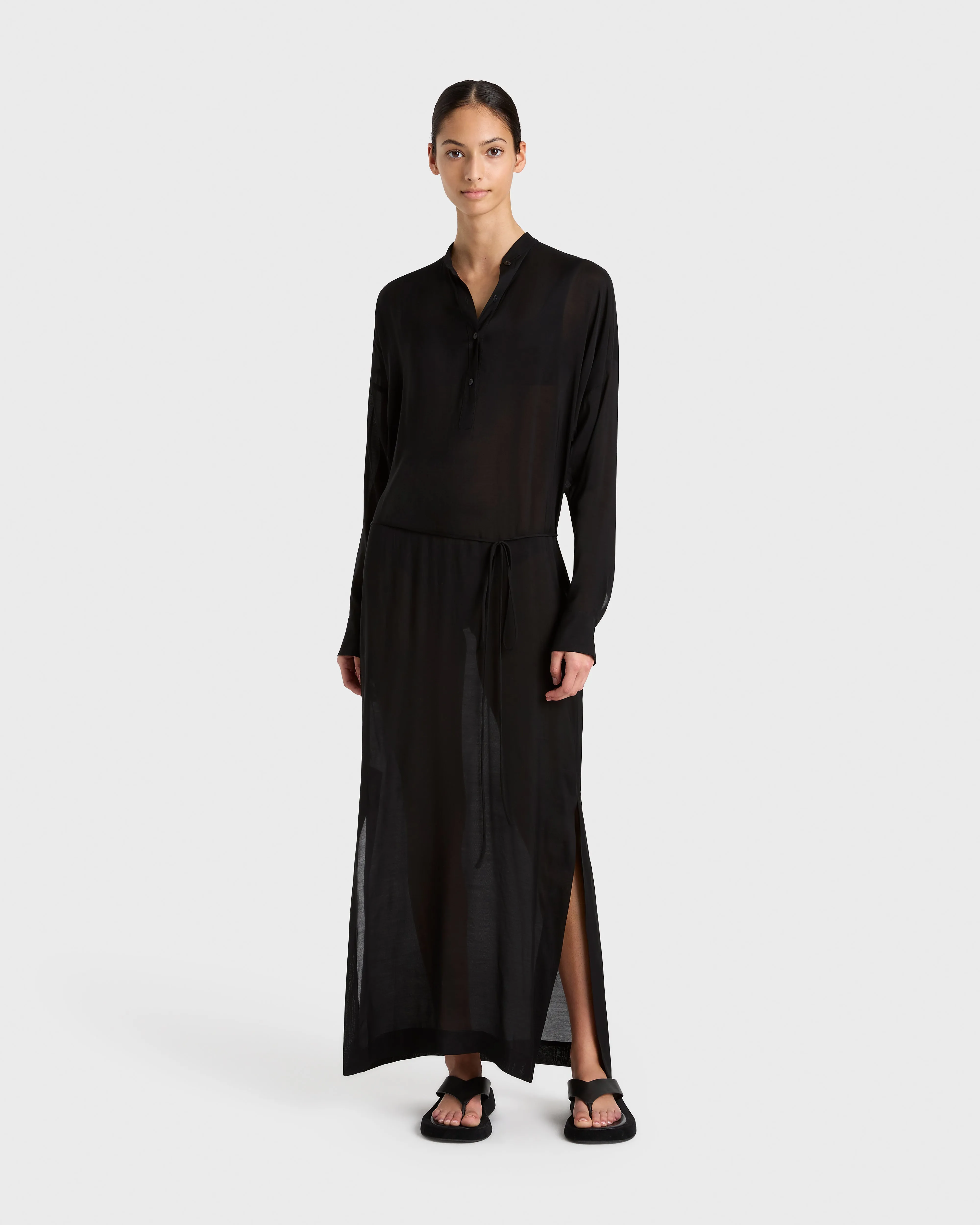 Cremona Long Tunic Dress - Black