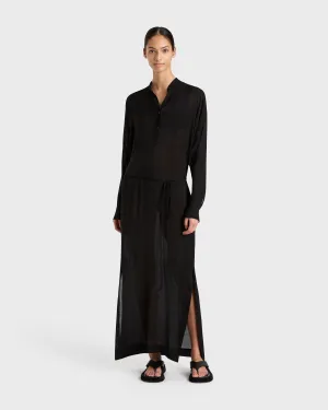 Cremona Long Tunic Dress - Black