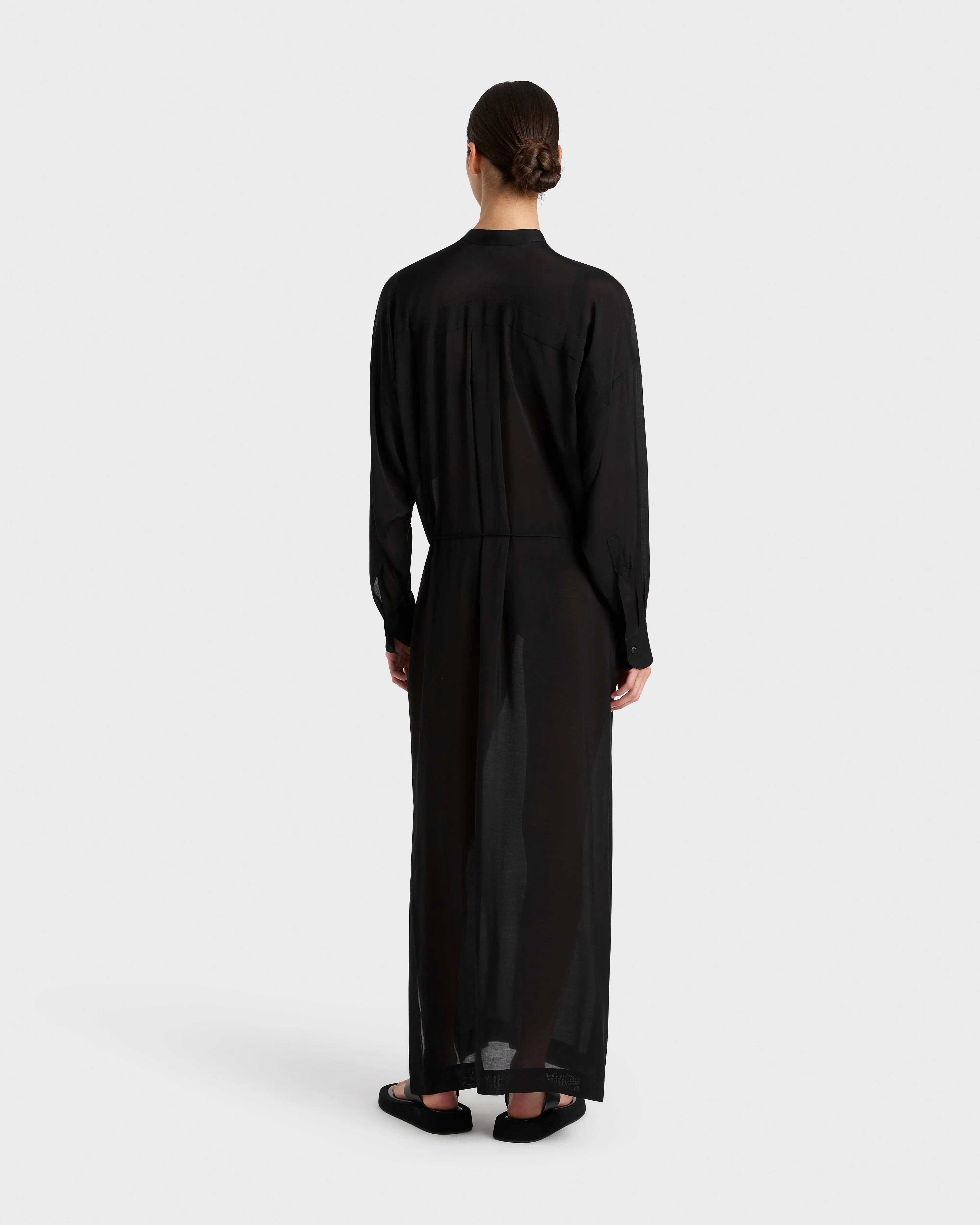 Cremona Long Tunic Dress - Black