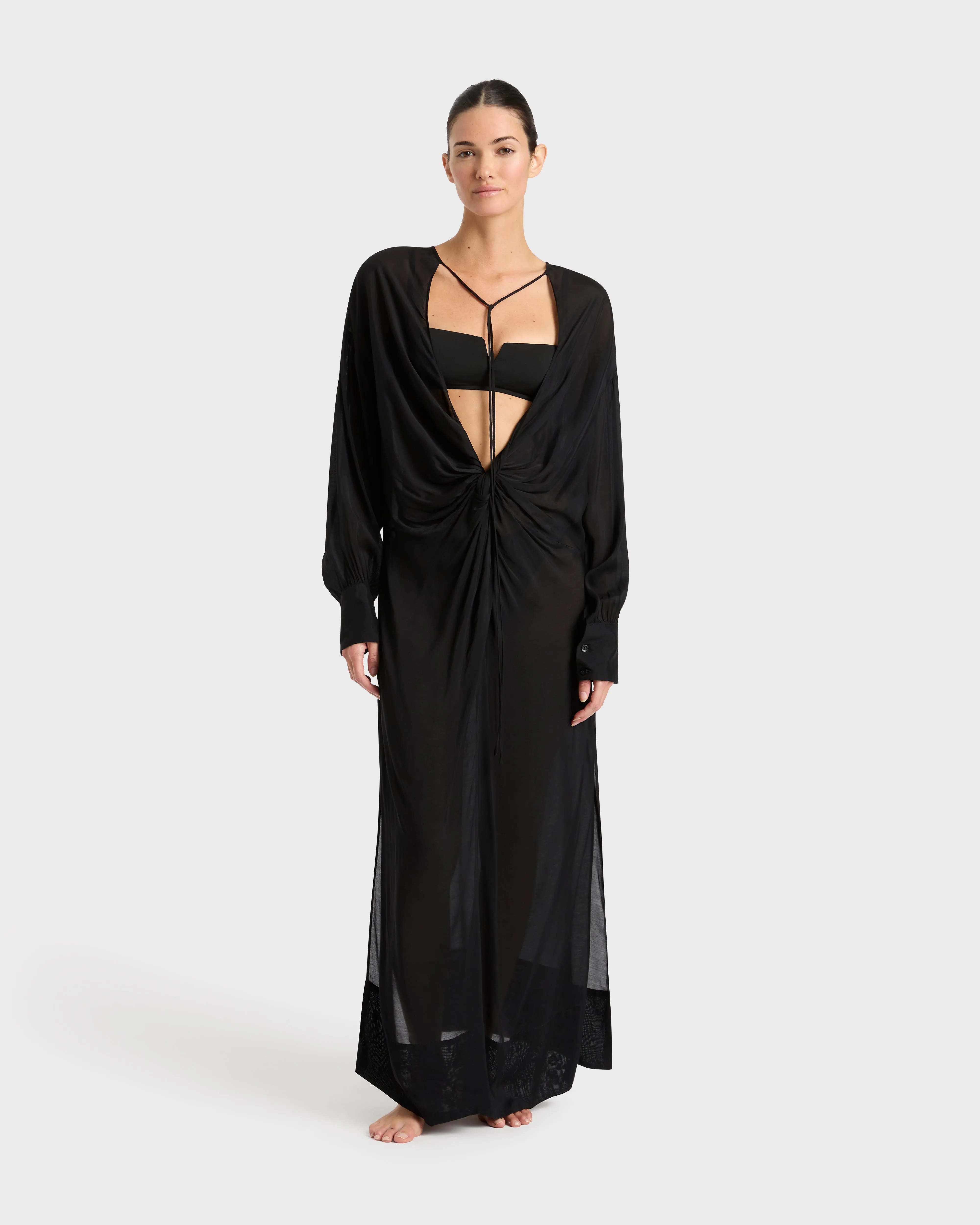 Cremona Twist Back Coverup - Black