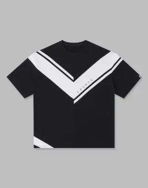 CRONOS V-SHAPED OVERSIZE T-SHIRTS【BLACK】