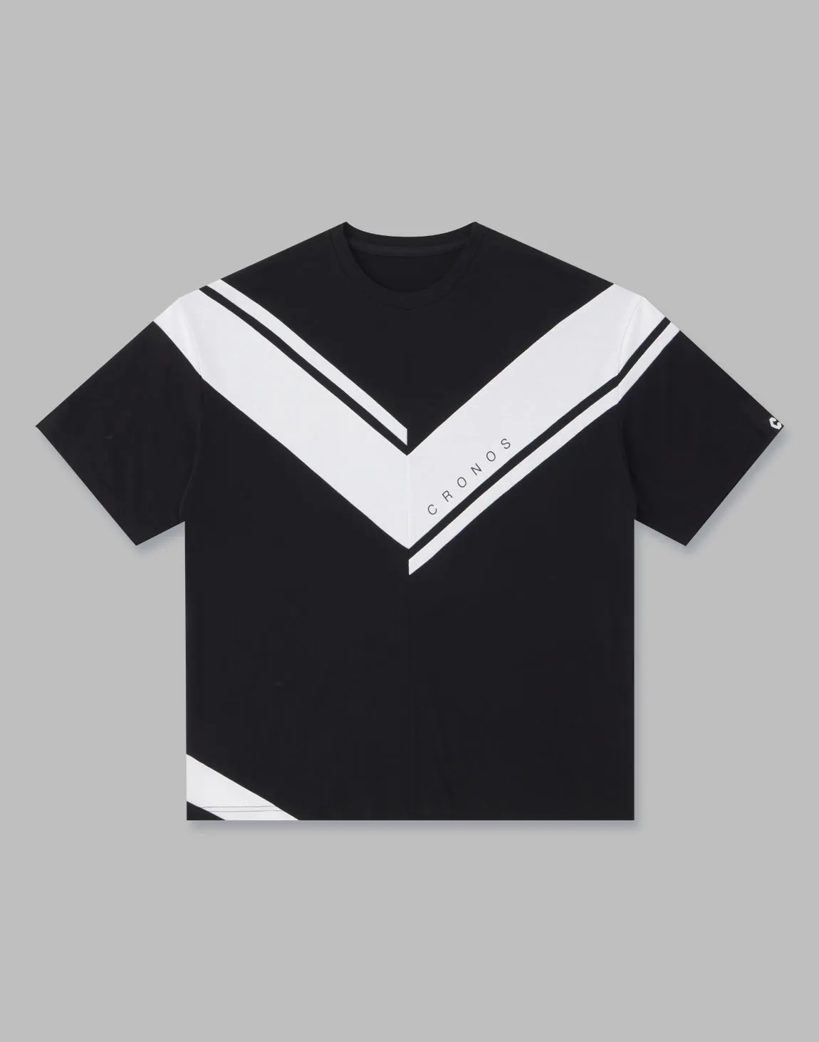 CRONOS V-SHAPED OVERSIZE T-SHIRTS【BLACK】