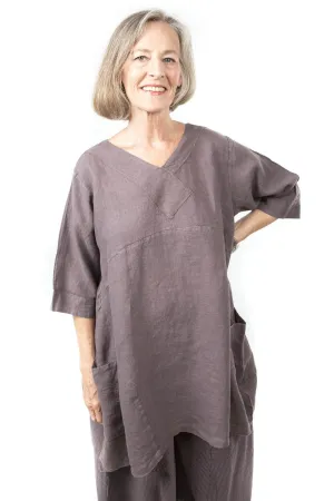 Crossover Linen Ferric Tunic UnPrinted