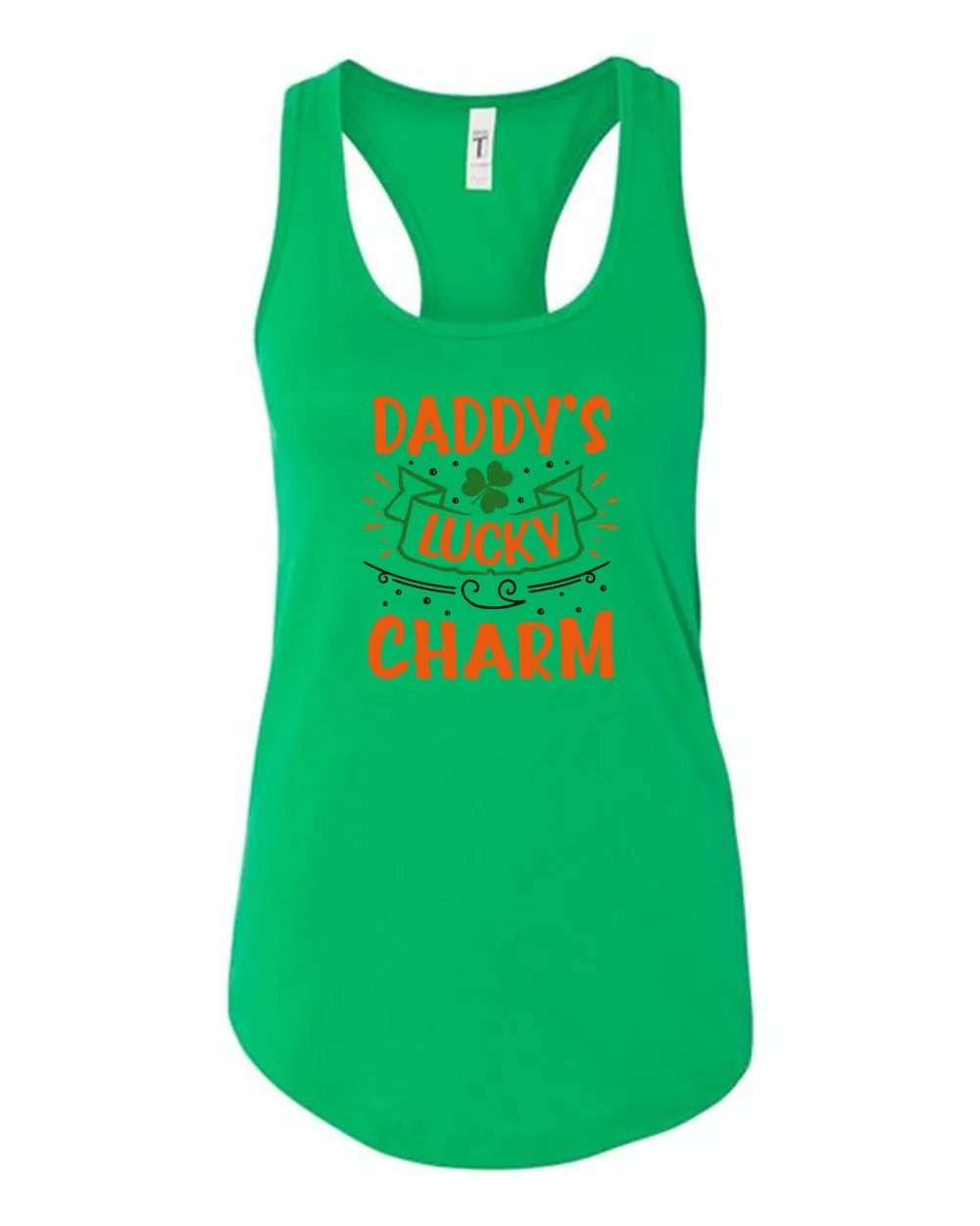 Daddy's lucky charn tank top women racerback st patrick's day tank top