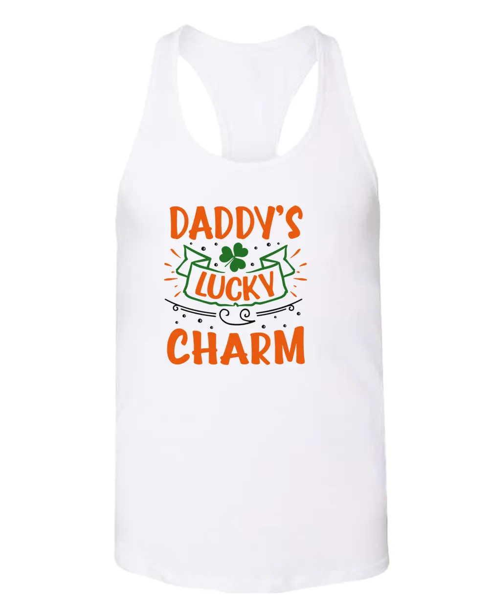 Daddy's lucky charn tank top women racerback st patrick's day tank top