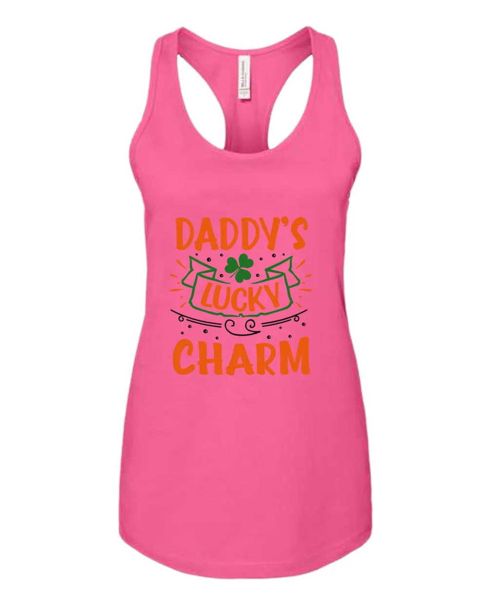 Daddy's lucky charn tank top women racerback st patrick's day tank top