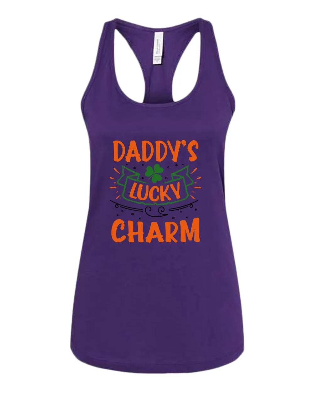 Daddy's lucky charn tank top women racerback st patrick's day tank top