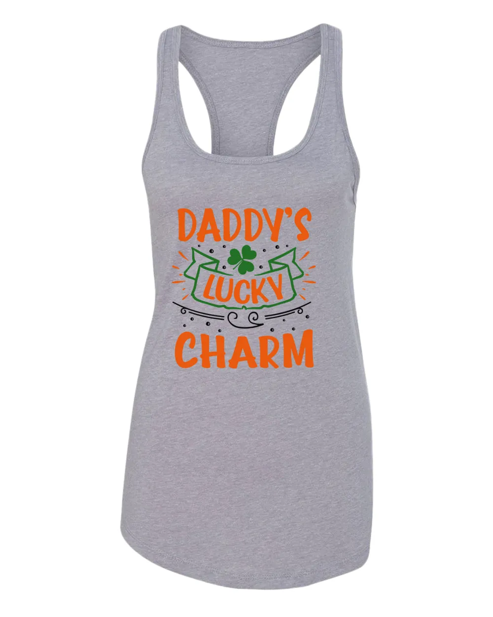 Daddy's lucky charn tank top women racerback st patrick's day tank top