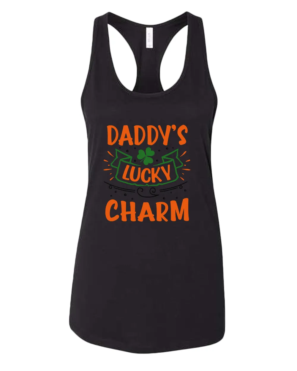 Daddy's lucky charn tank top women racerback st patrick's day tank top