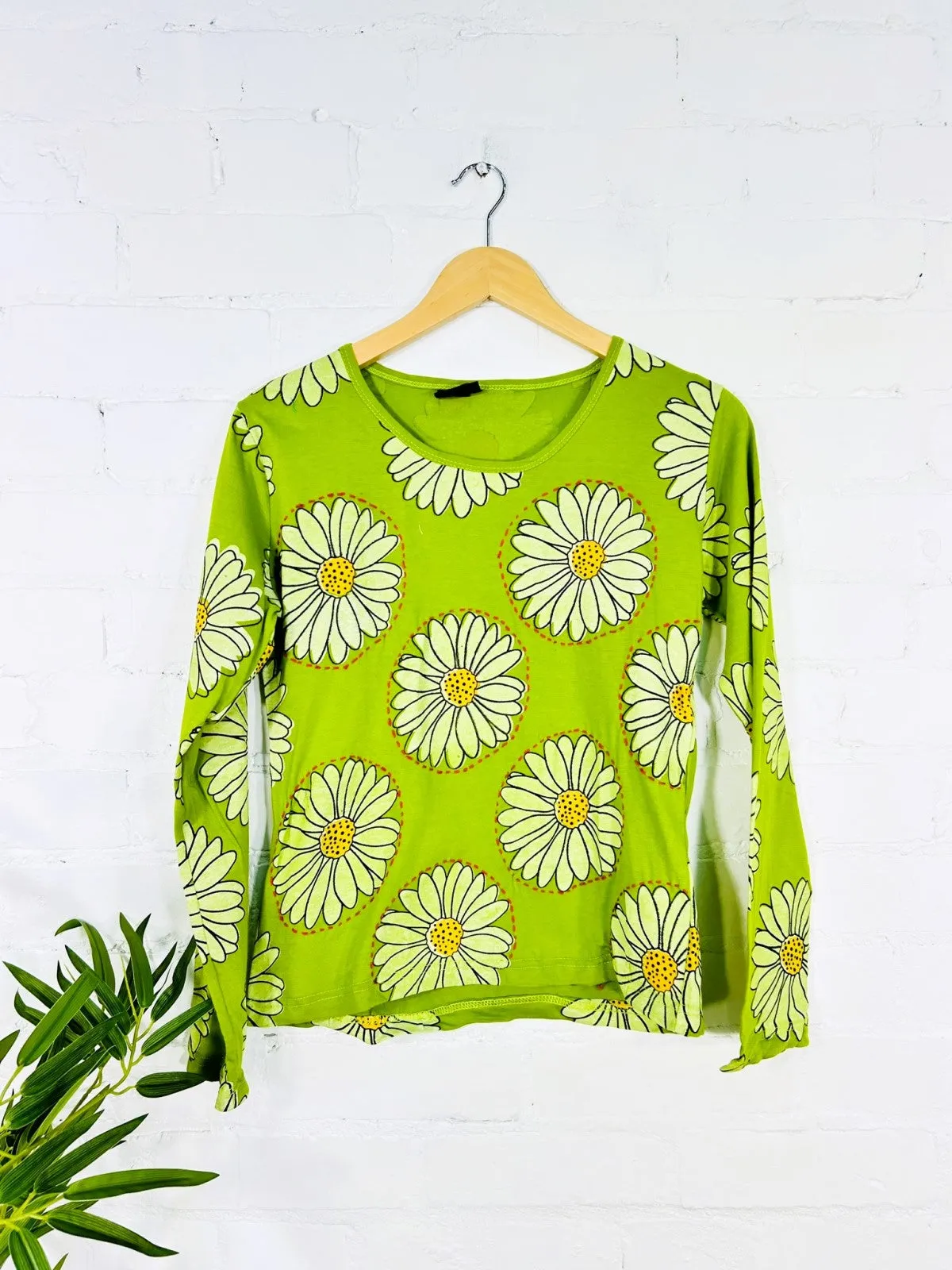 Daisy Print Long Sleeve T-Shirt
