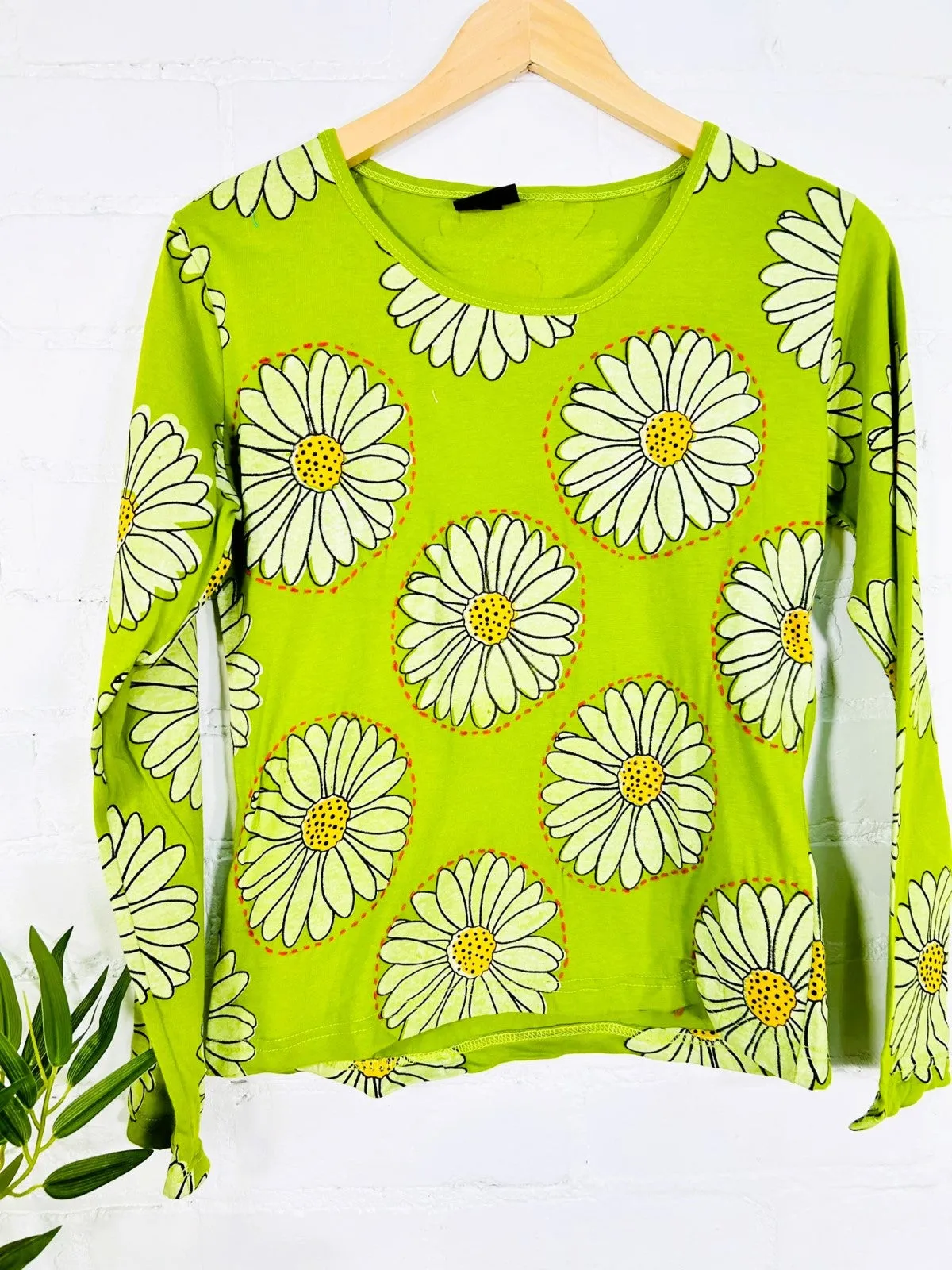Daisy Print Long Sleeve T-Shirt
