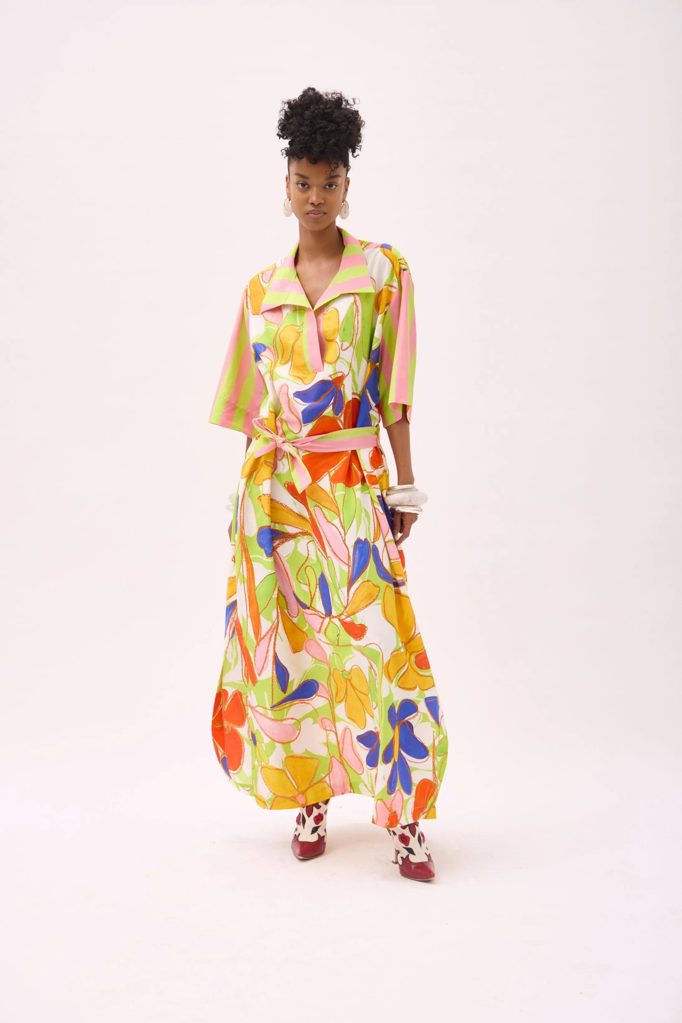 DANTAS TUNIC SHIRT DRESS- MIX PRINT