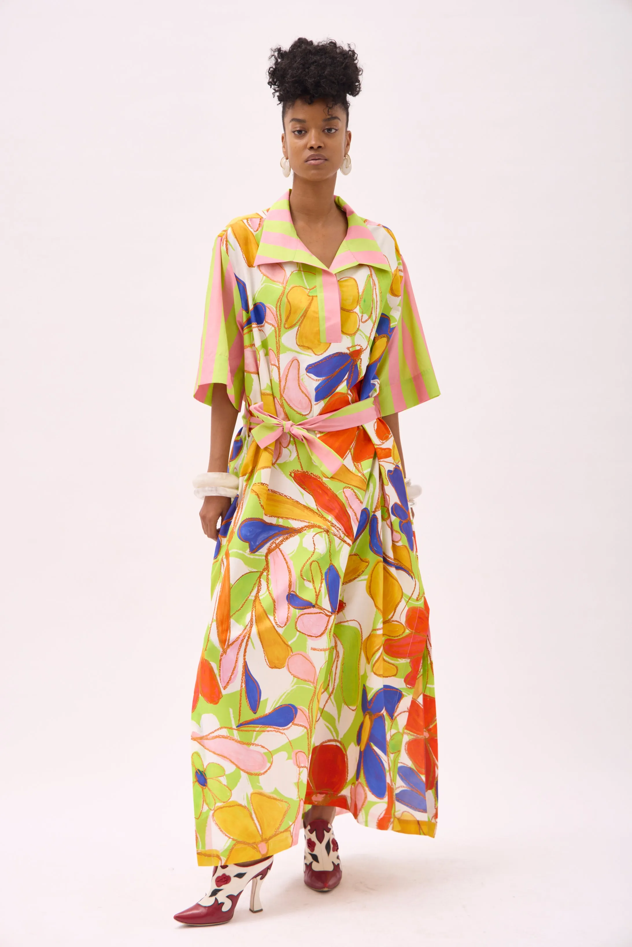 DANTAS TUNIC SHIRT DRESS- MIX PRINT