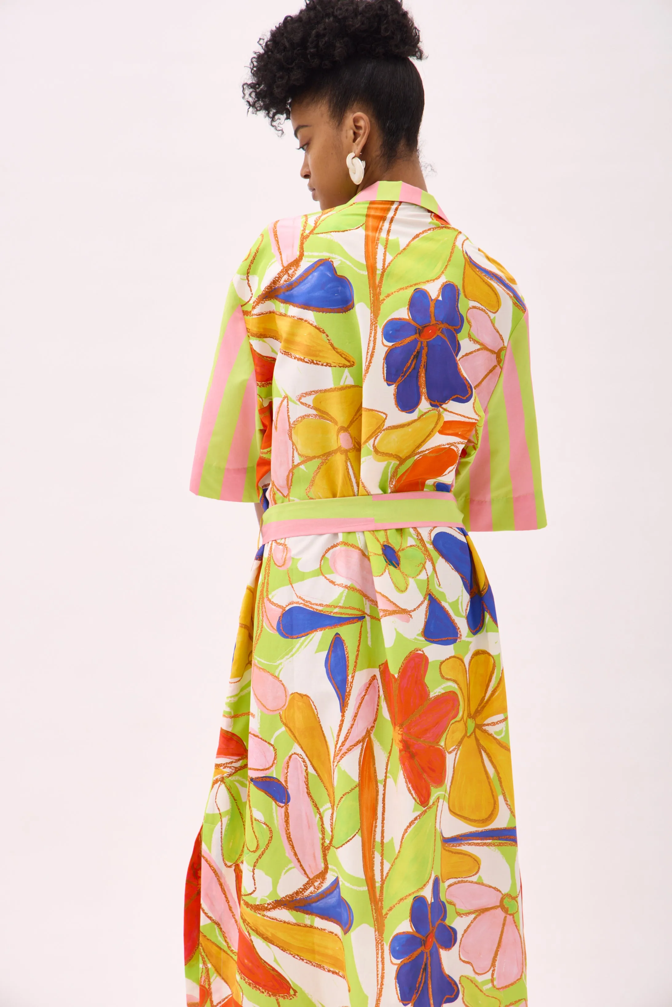 DANTAS TUNIC SHIRT DRESS- MIX PRINT