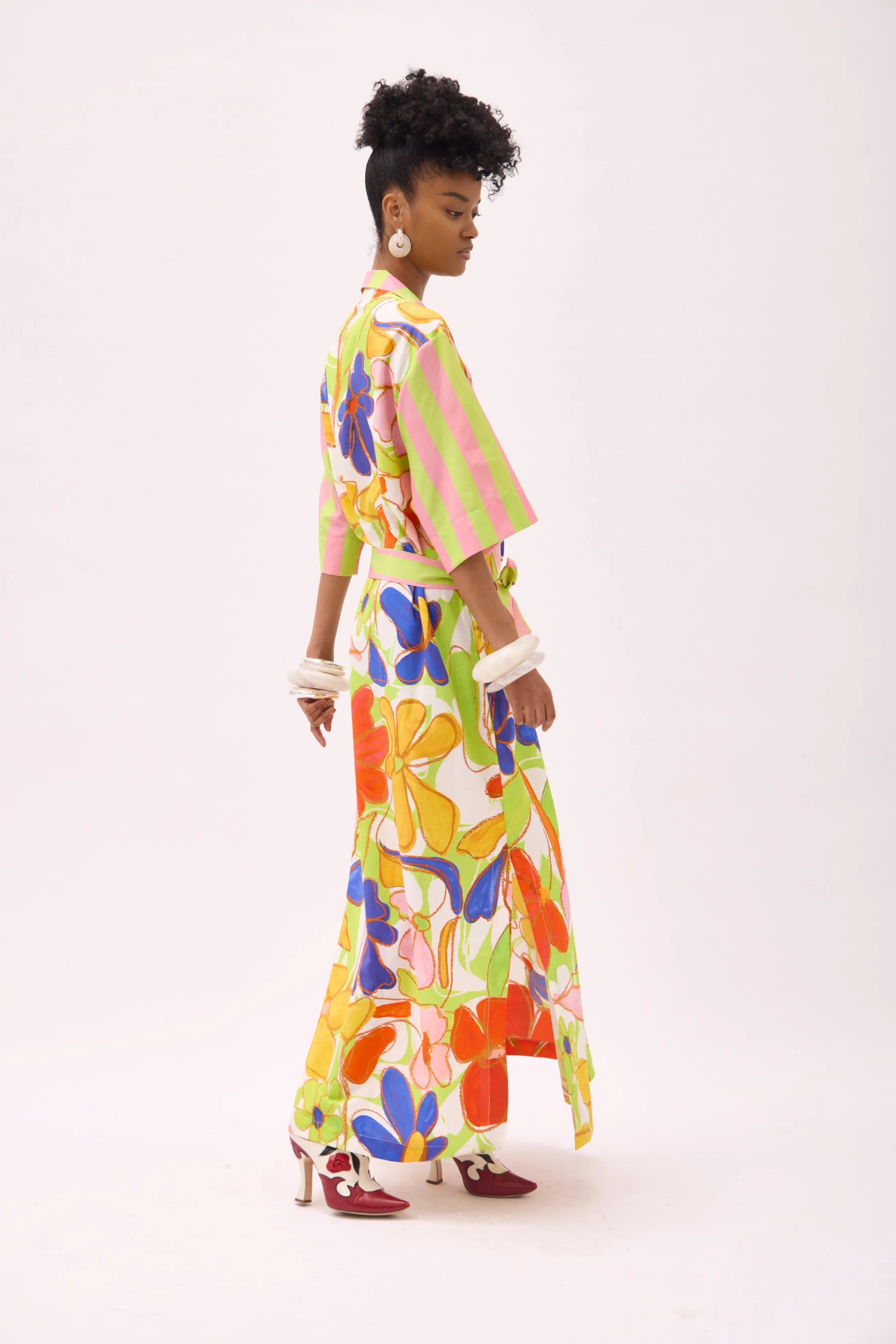 DANTAS TUNIC SHIRT DRESS- MIX PRINT
