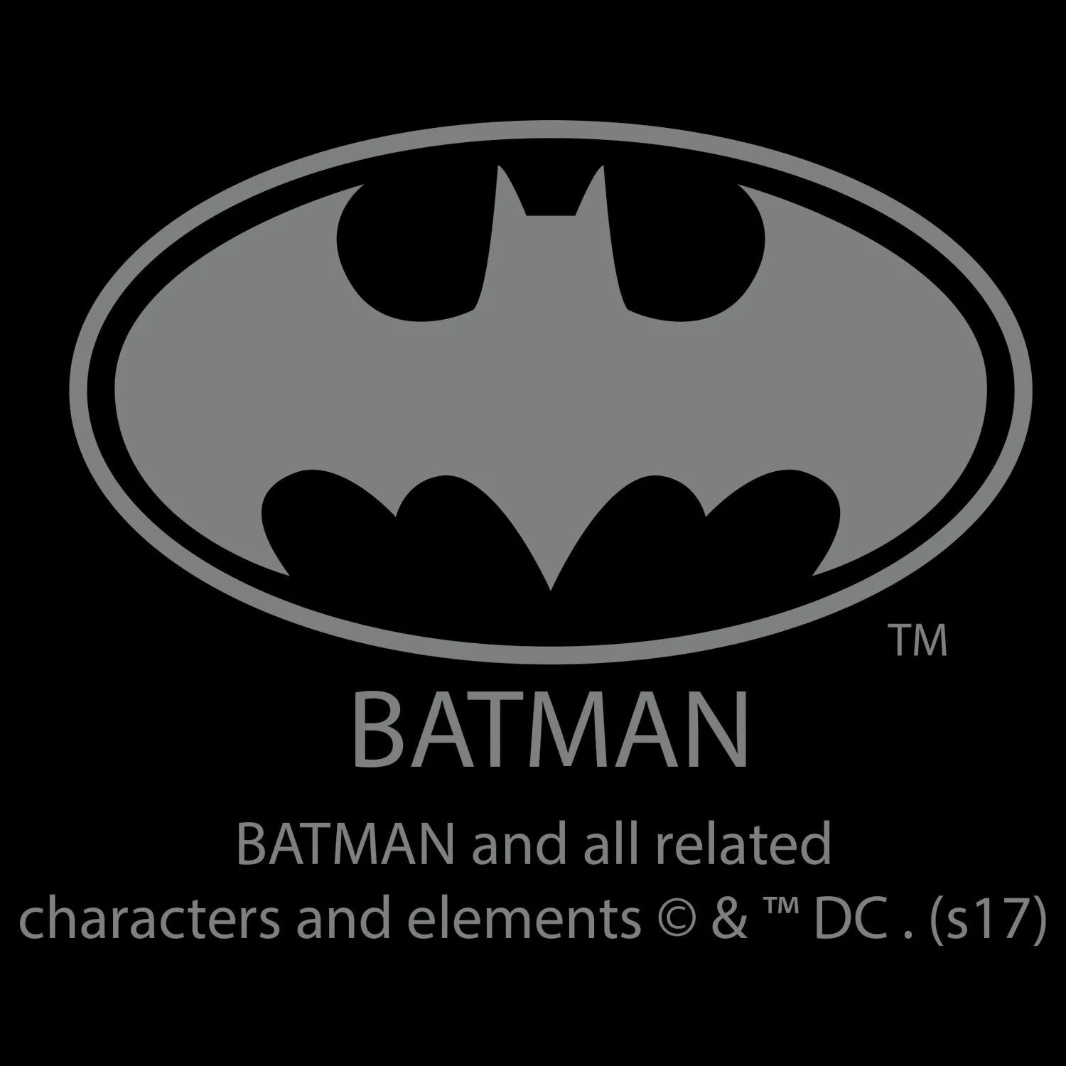 DC Comics Batman Logo Classic Official Women's T-shirt (Black)