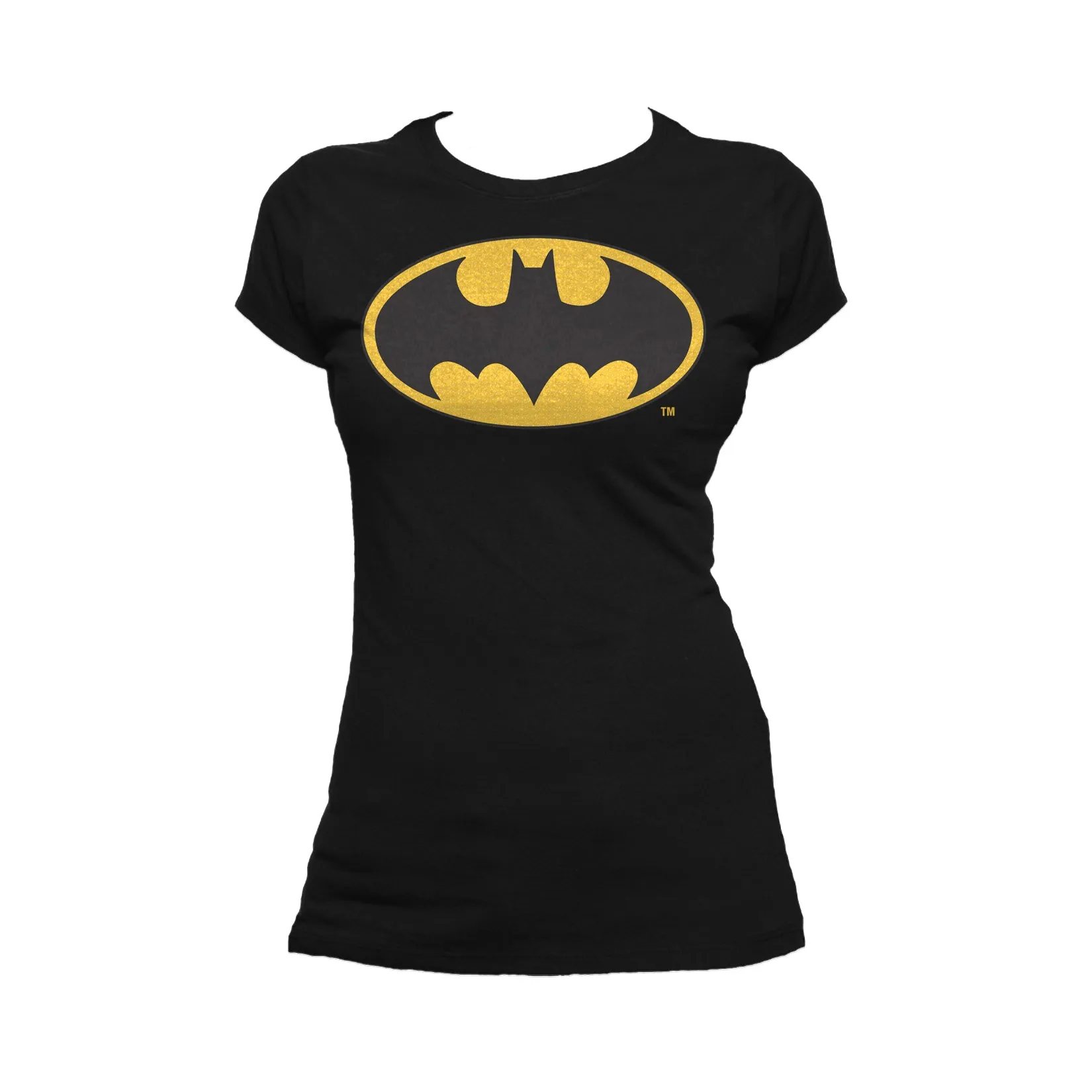 DC Comics Batman Logo Classic Official Women's T-shirt (Black)