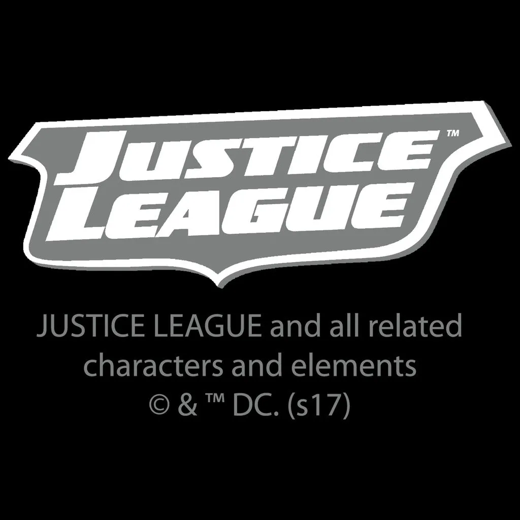 DC Comics Justice League Xmas Pattern Triangle Official Women's T-shirt (Black)