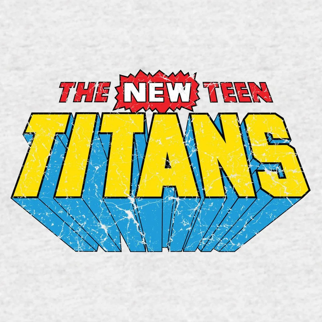 DC Comics New Teen Titans Distressed Logo Official Women's T-shirt (Sports Grey)